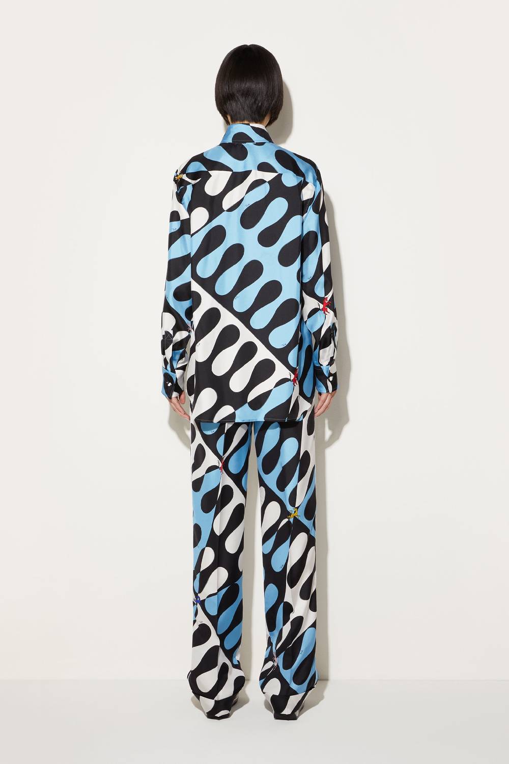 Pucci Camicia In Seta Con Stampa Leocorno