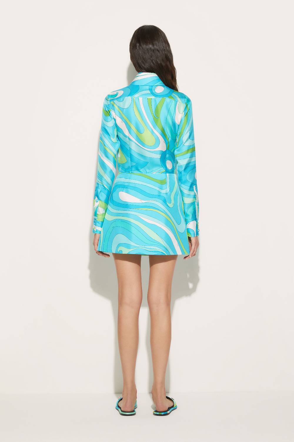 Pucci Camicia In Seta Con Stampa Marmo