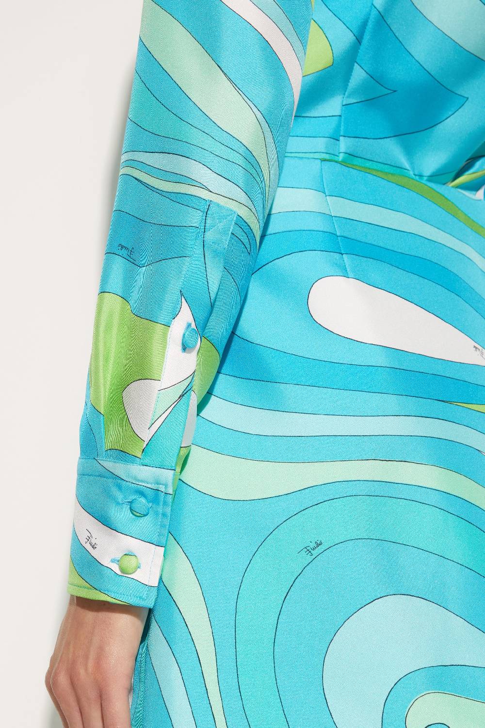 Pucci Camicia In Seta Con Stampa Marmo