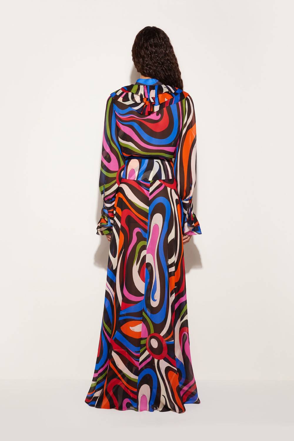 Pucci Camicia In Seta Con Stampa Marmo