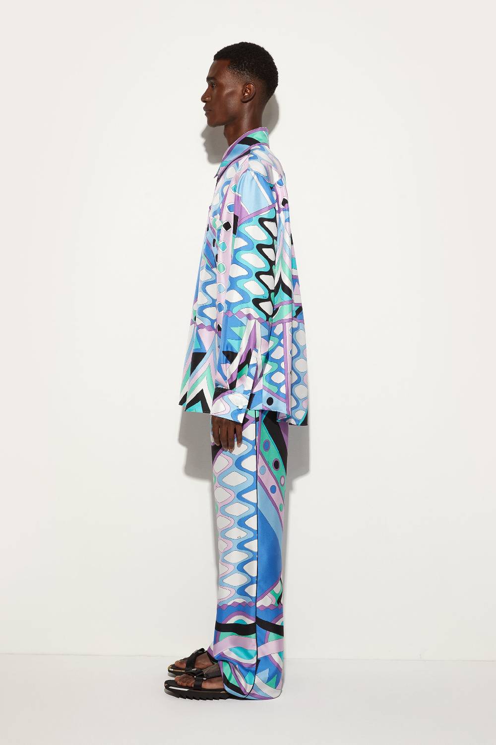 Pucci Camicia In Seta Con Stampa Vivara