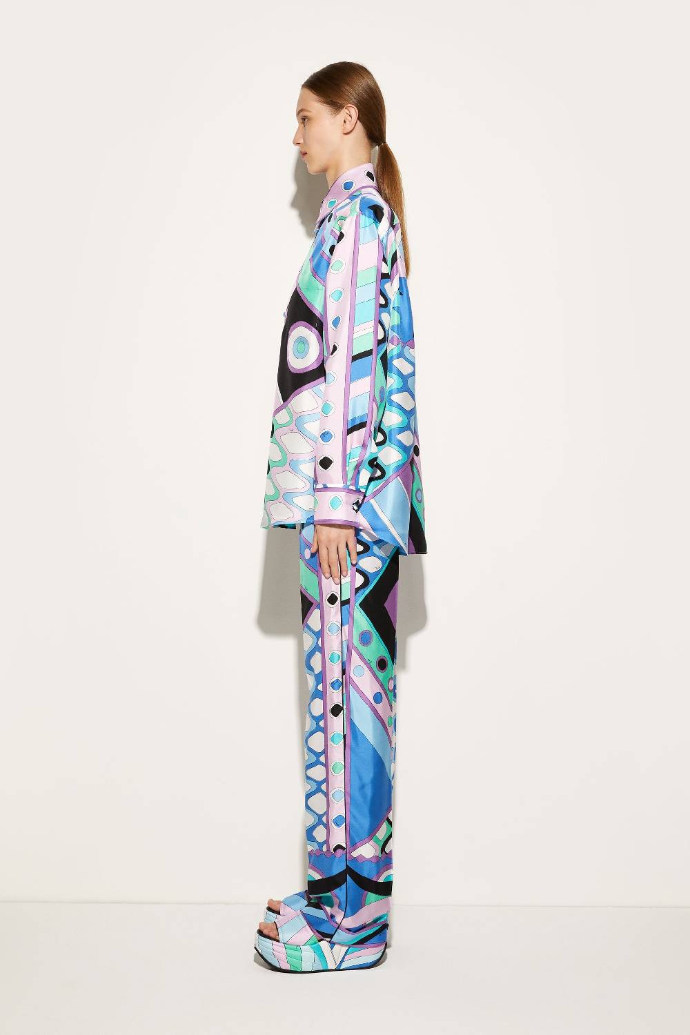 Pucci Camicia In Seta Con Stampa Vivara