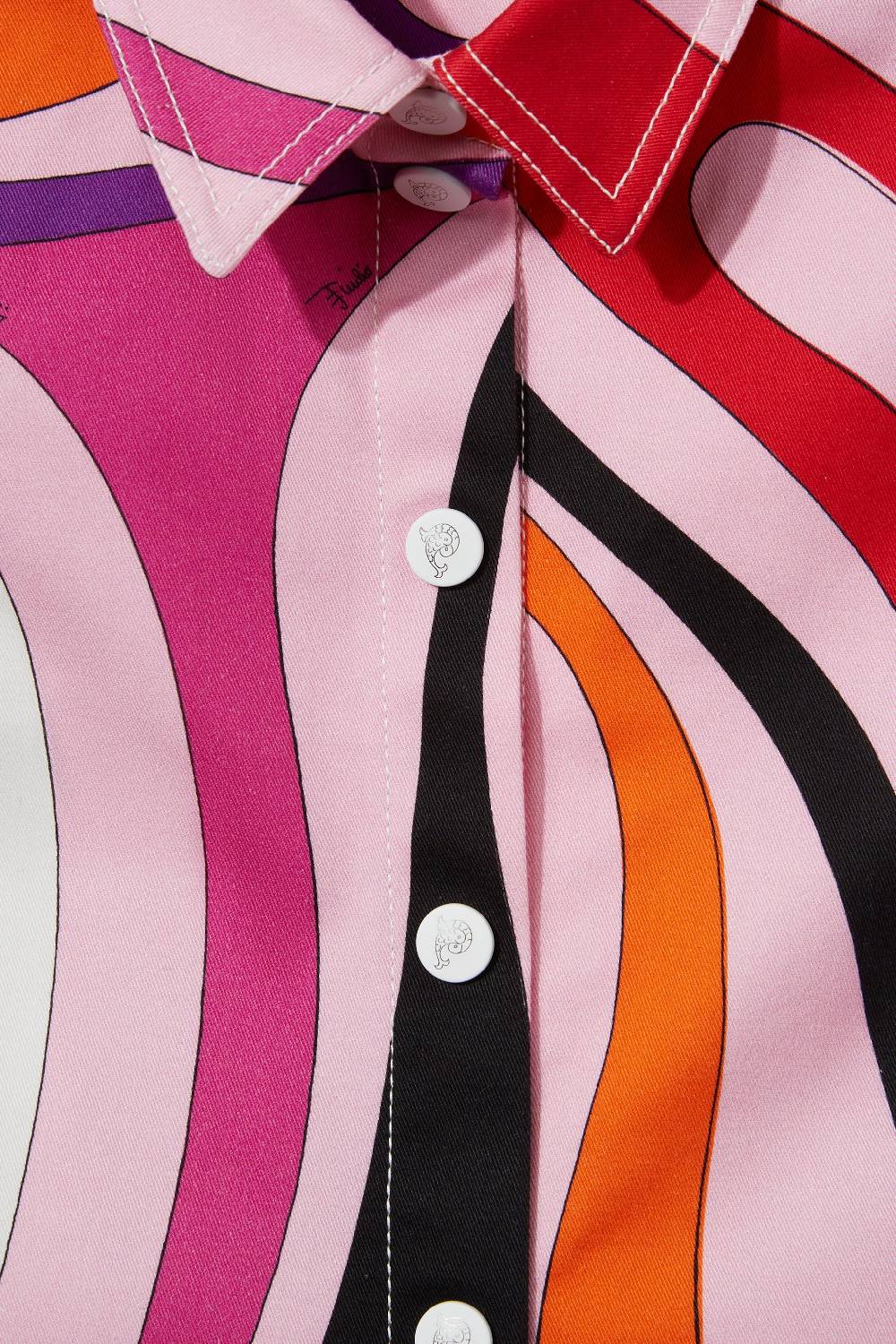 Pucci Camicia Smanicata Con Stampa Marmo