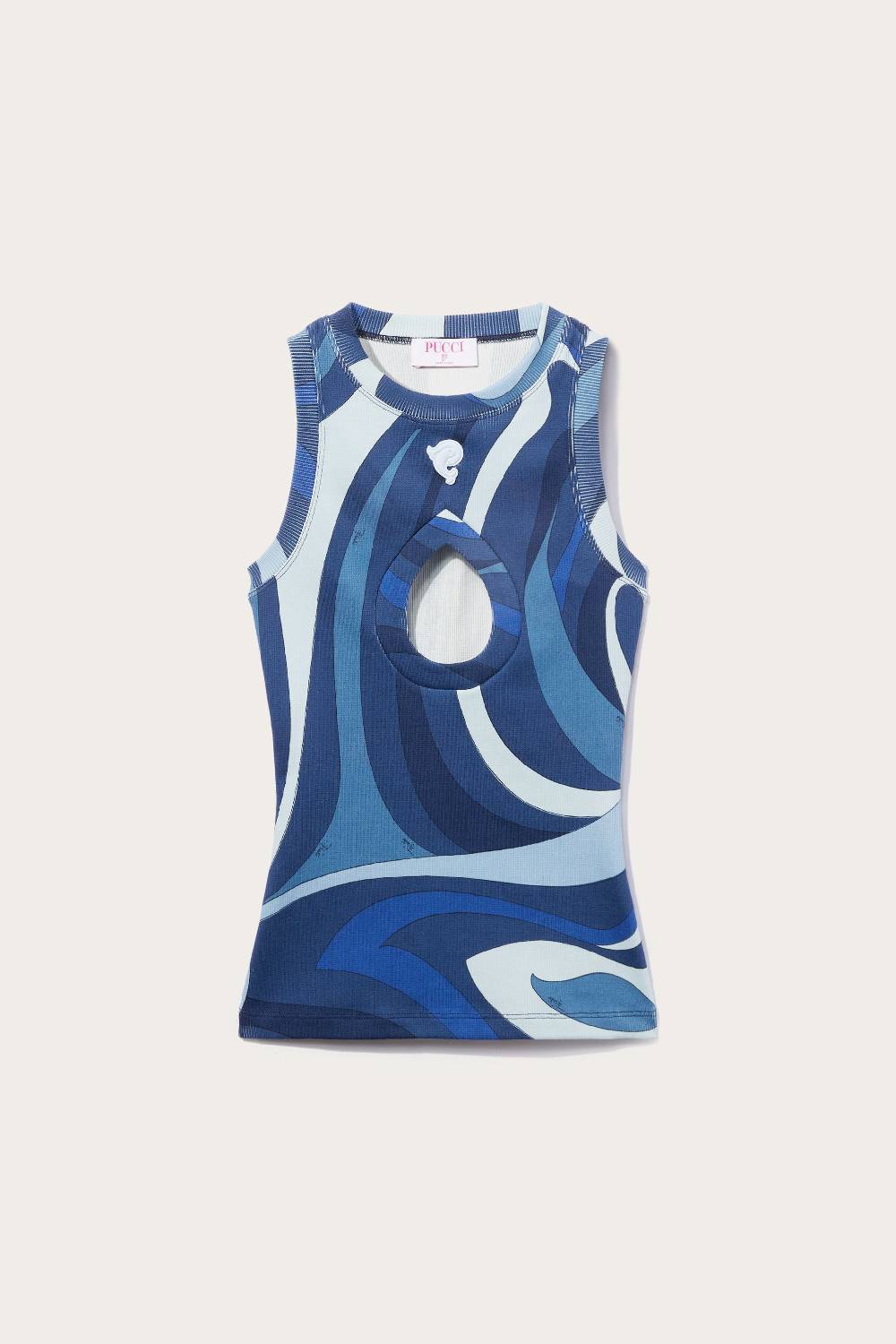 Pucci Canotta con stampa Marmo e logo Pucci P