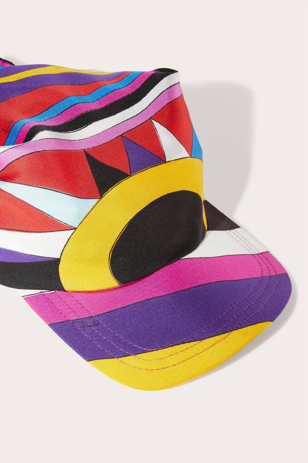 Pucci Cappello In Seta Con Stampe Cigni E Iride