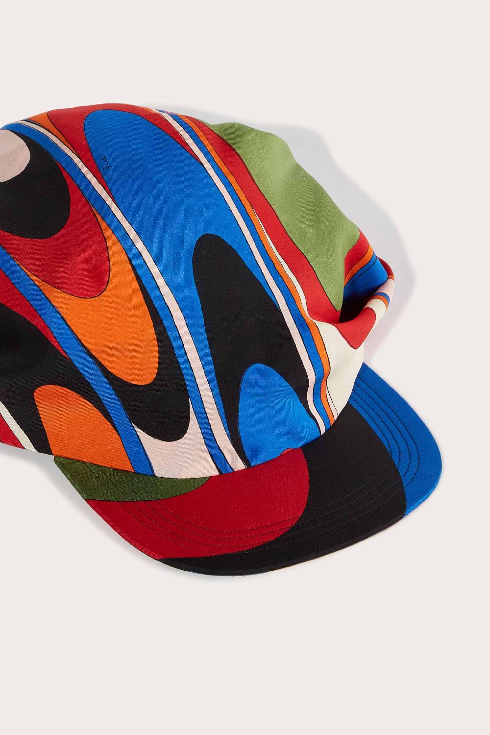 Pucci Cappello In Seta Con Stampe Onde E Iride