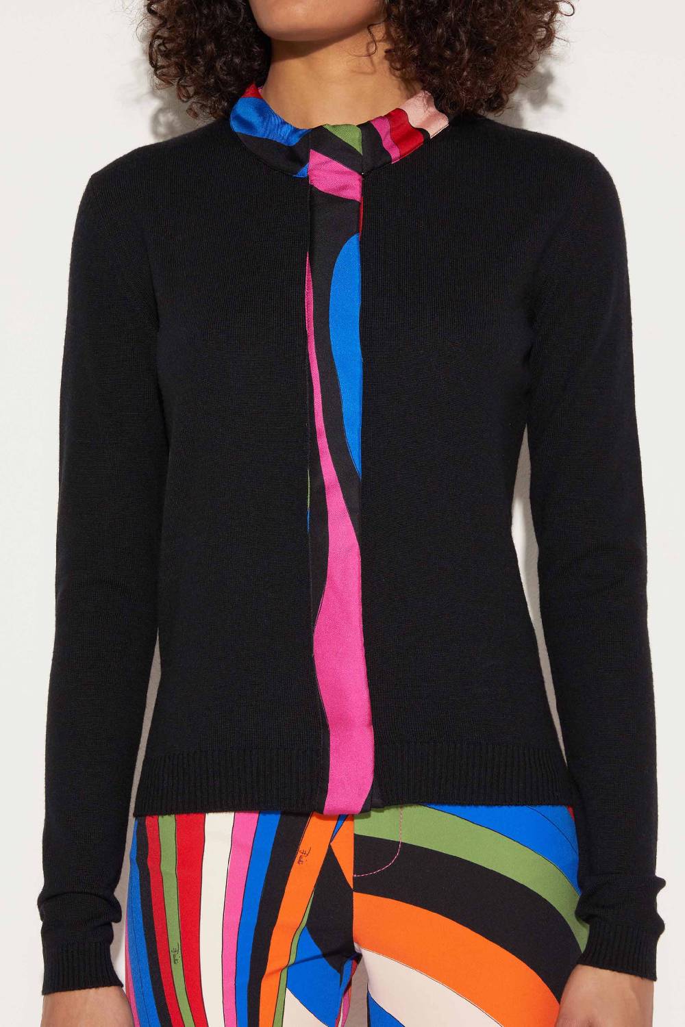 Pucci Cardigan In Lana Con Finiture Marmo