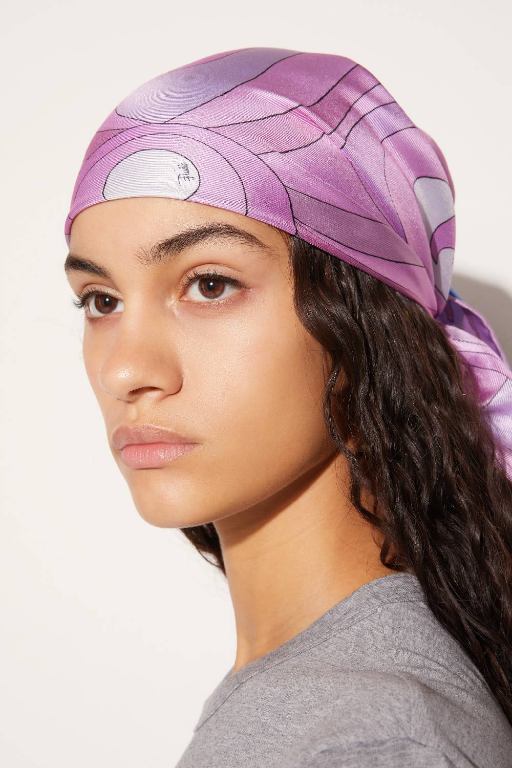 Pucci Carré Grande In Seta Con Stampa Marmo