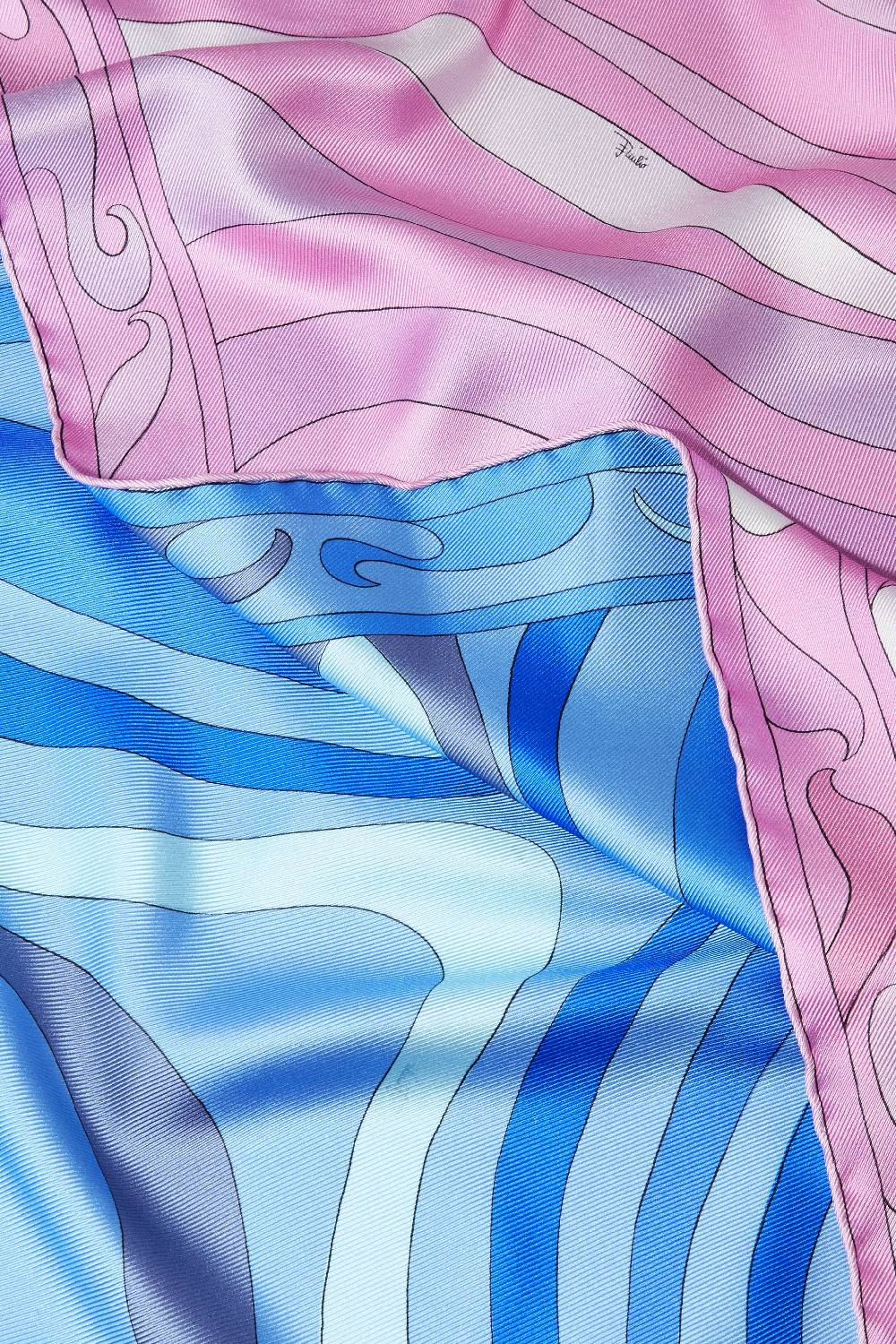 Pucci Carré Grande In Seta Con Stampa Marmo