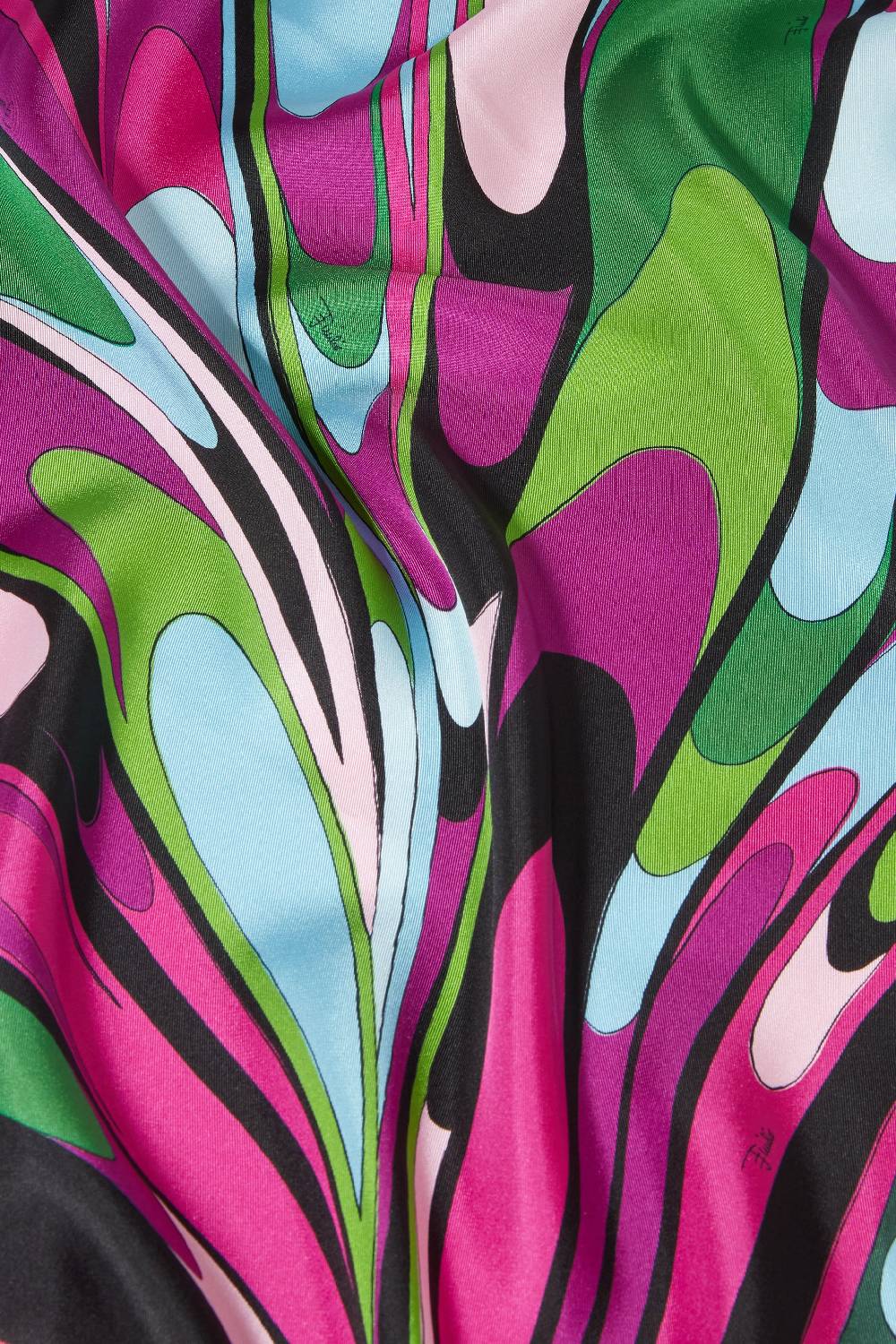 Pucci Carré Grande In Seta Con Stampa Onde