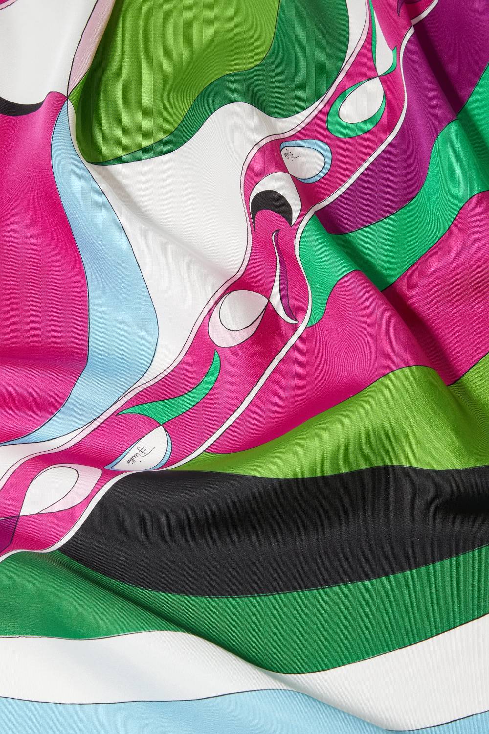 Pucci Carré Grande In Seta Con Stampa Pesci