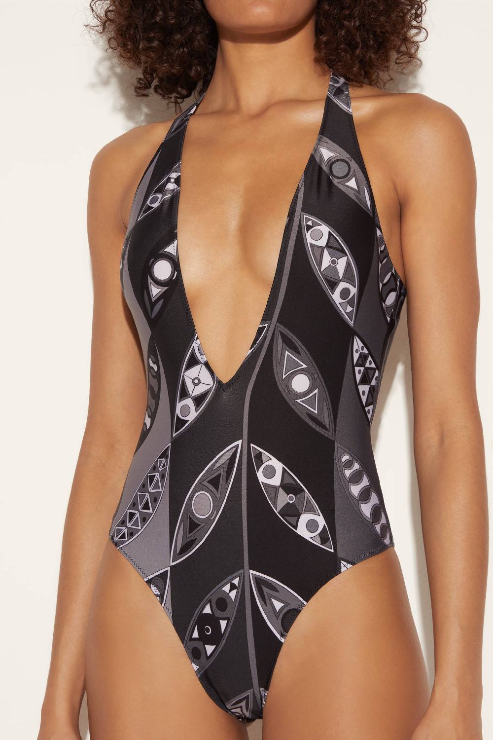 Pucci Costume Con Stampa Girandole E Cut-out