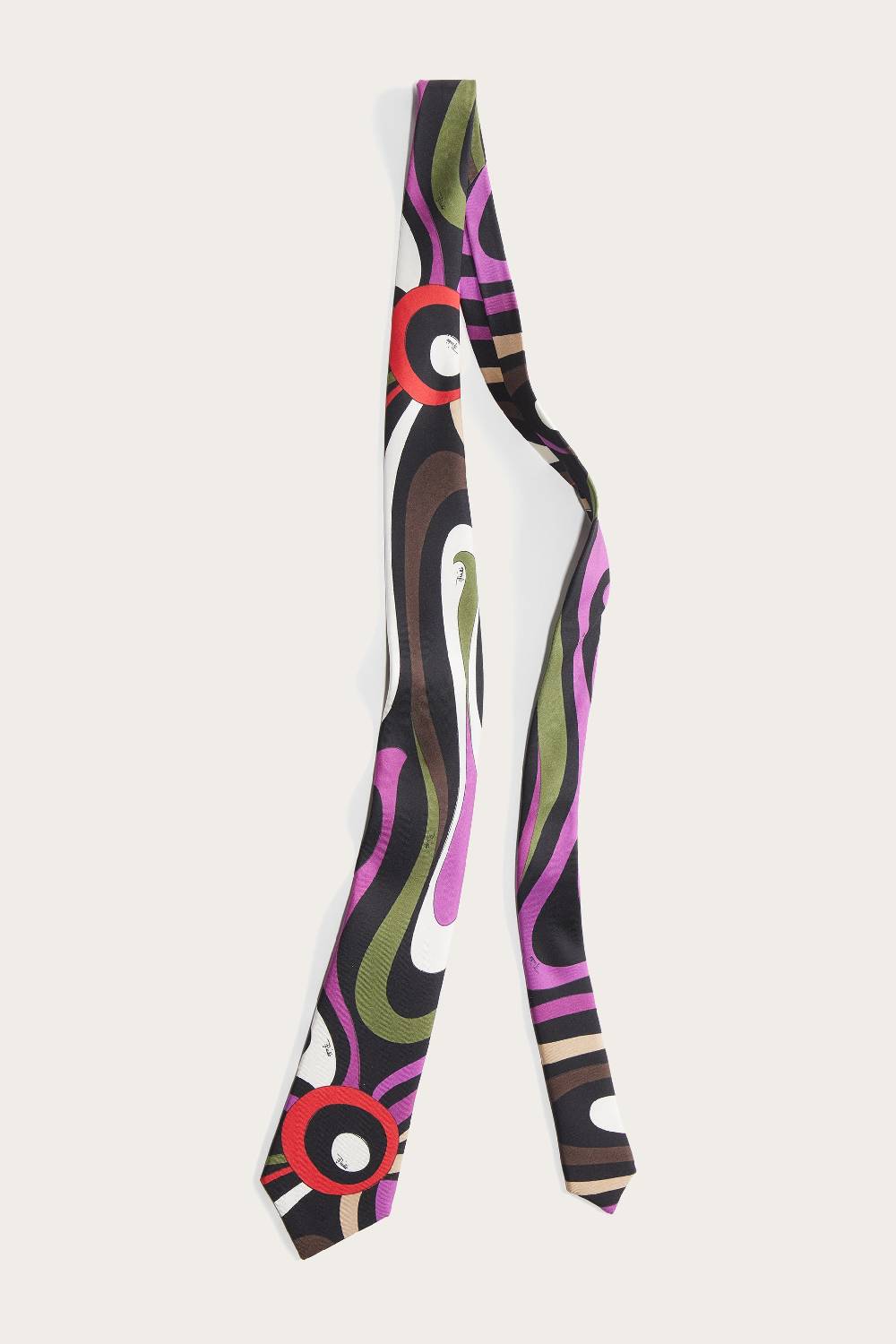 Pucci Cravatta in seta con stampa Marmo