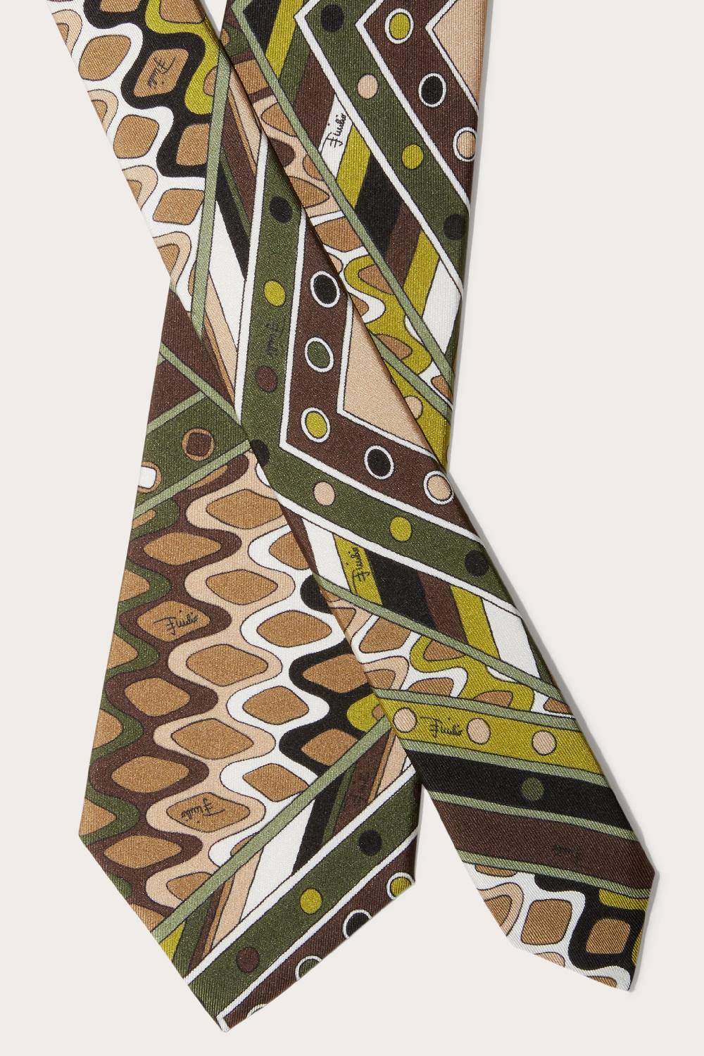 Pucci Cravatta In Seta Con Stampa Vivara