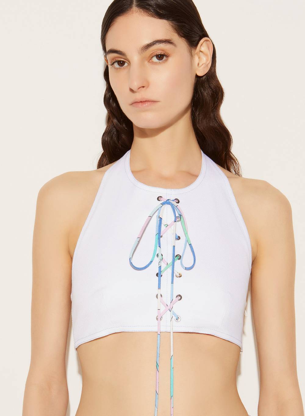 Pucci Crop Top Con Lacci
