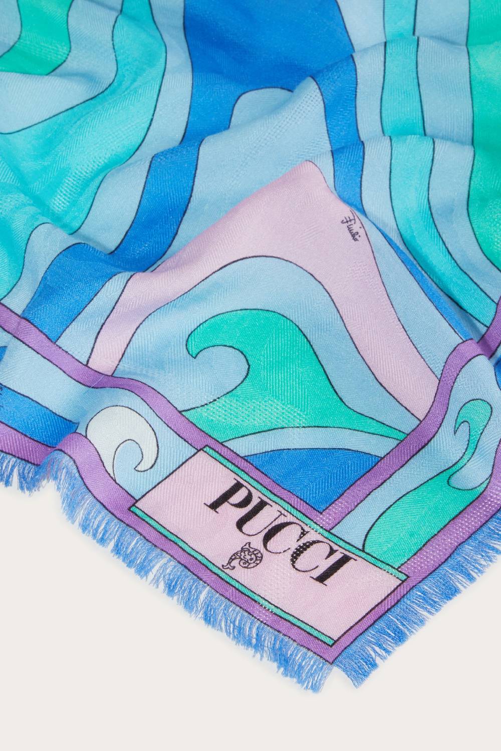 Pucci Foulard Grande Jacquard Con Motivo Marmo