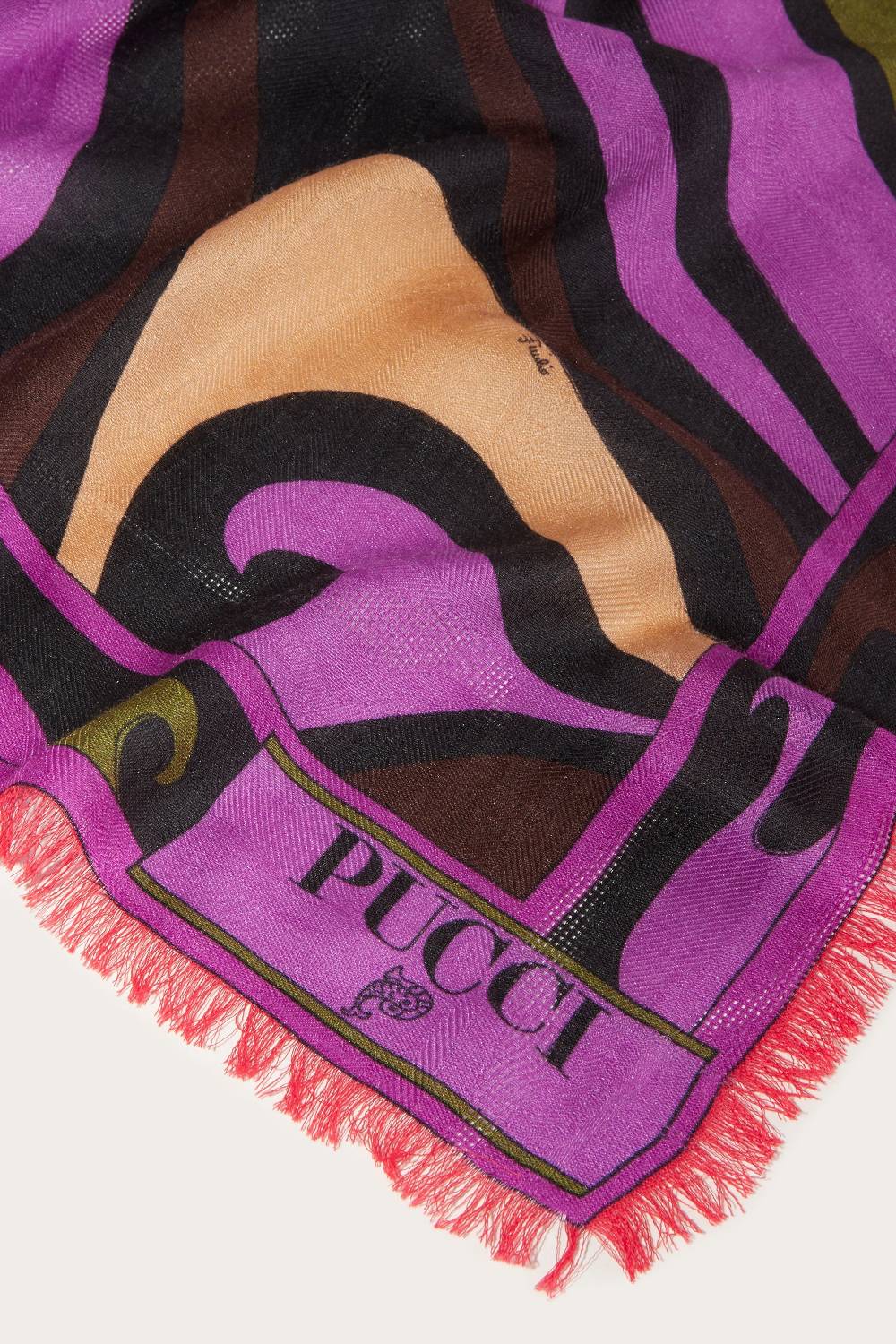 Pucci Foulard Grande Jacquard Con Motivo Marmo