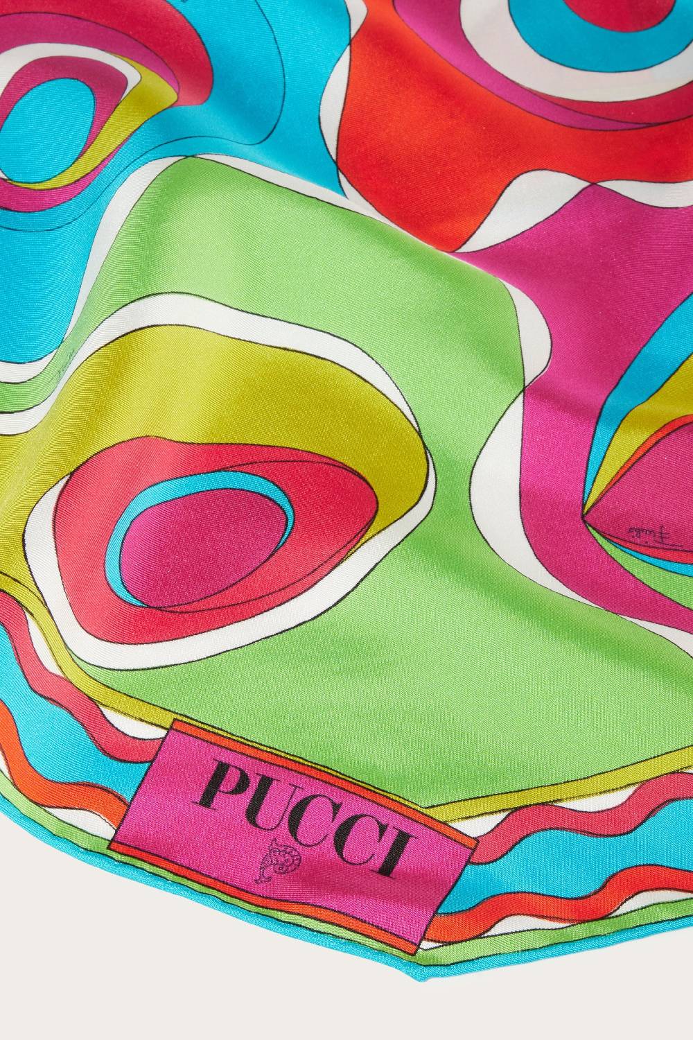 Pucci Foulard In Seta Con Stampa Bersaglio