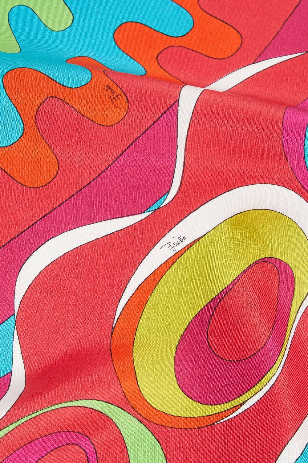 Pucci Foulard In Seta Con Stampa Bersaglio