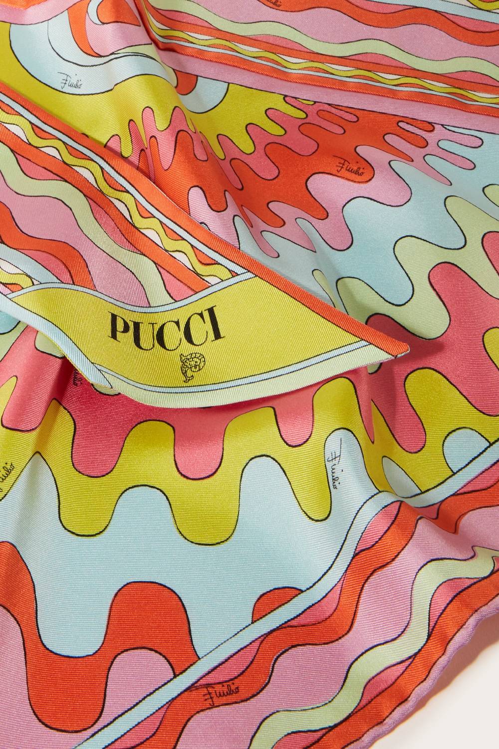 Pucci Foulard In Seta Con Stampa Bersaglio
