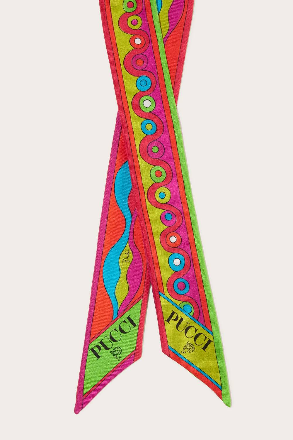 Pucci Foulard In Seta Con Stampa Iride