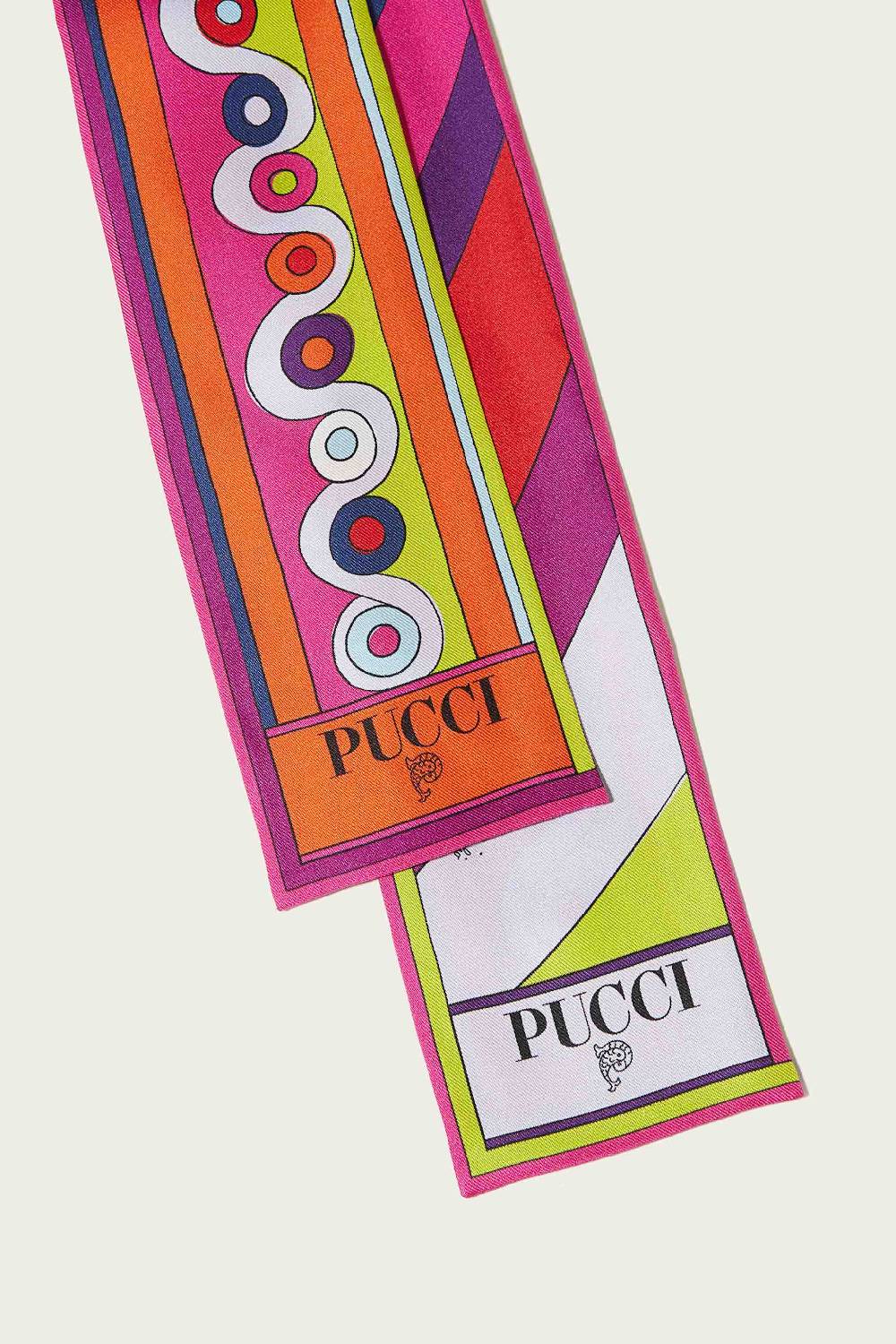 Pucci Foulard In Seta Con Stampa Iride