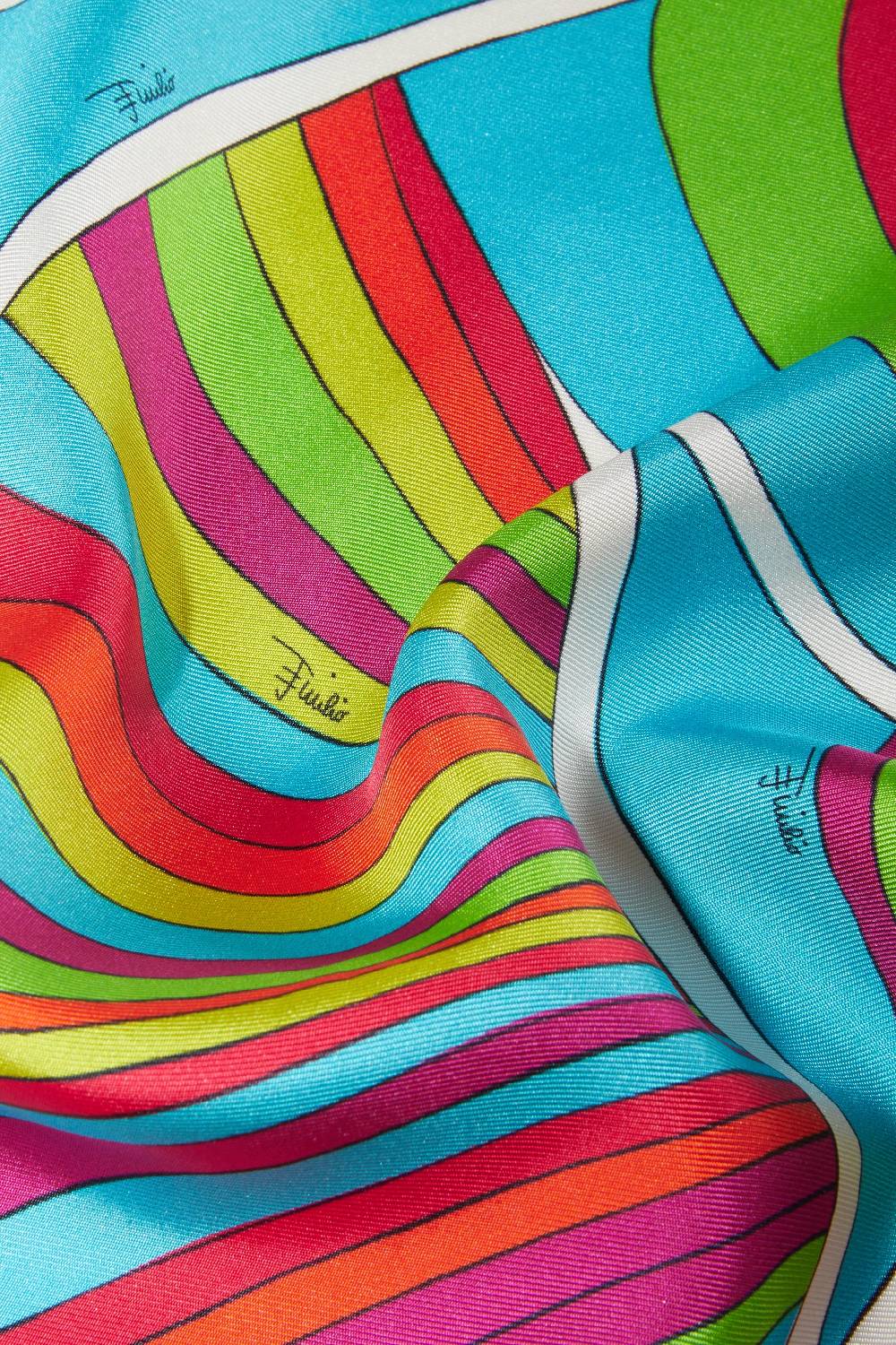 Pucci Foulard In Seta Con Stampa Iride