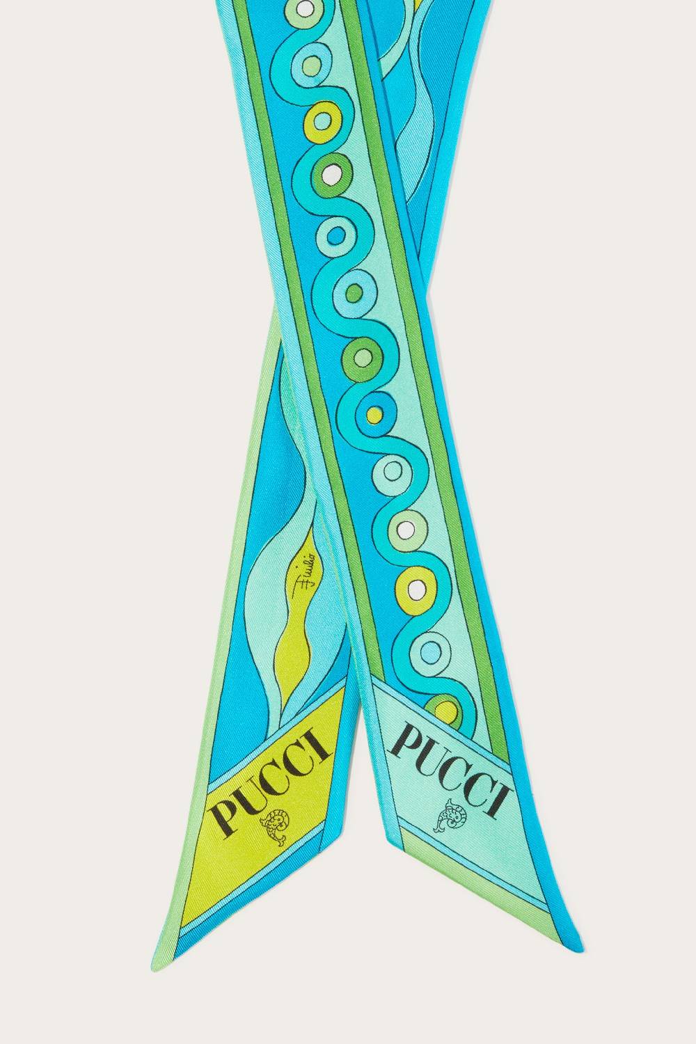 Pucci Foulard In Seta Con Stampa Iride