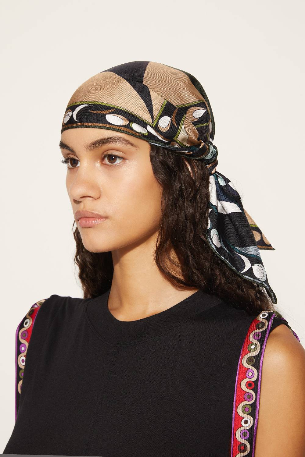 Pucci Foulard In Seta Con Stampa Pesci