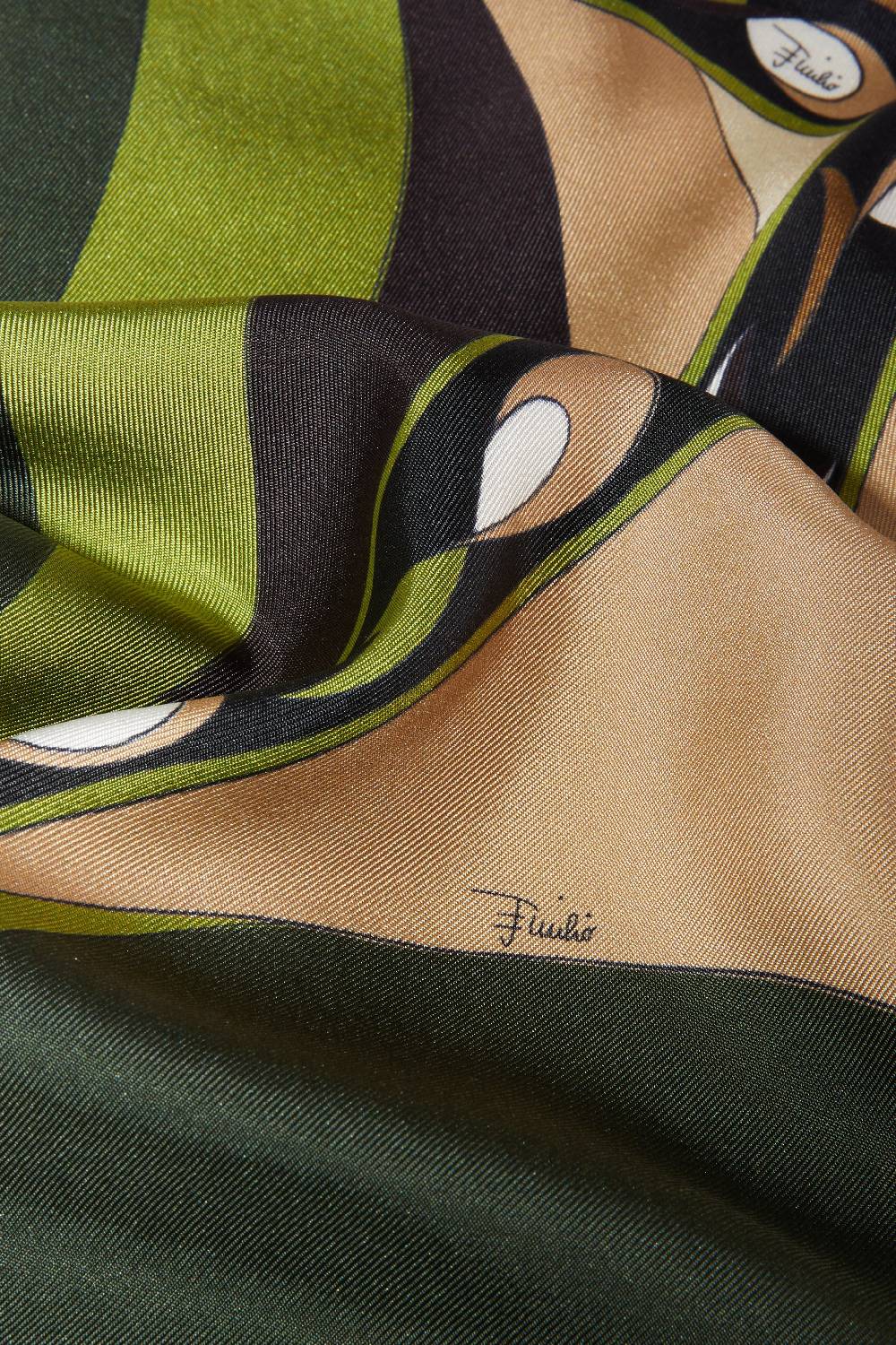 Pucci Foulard In Seta Con Stampa Pesci