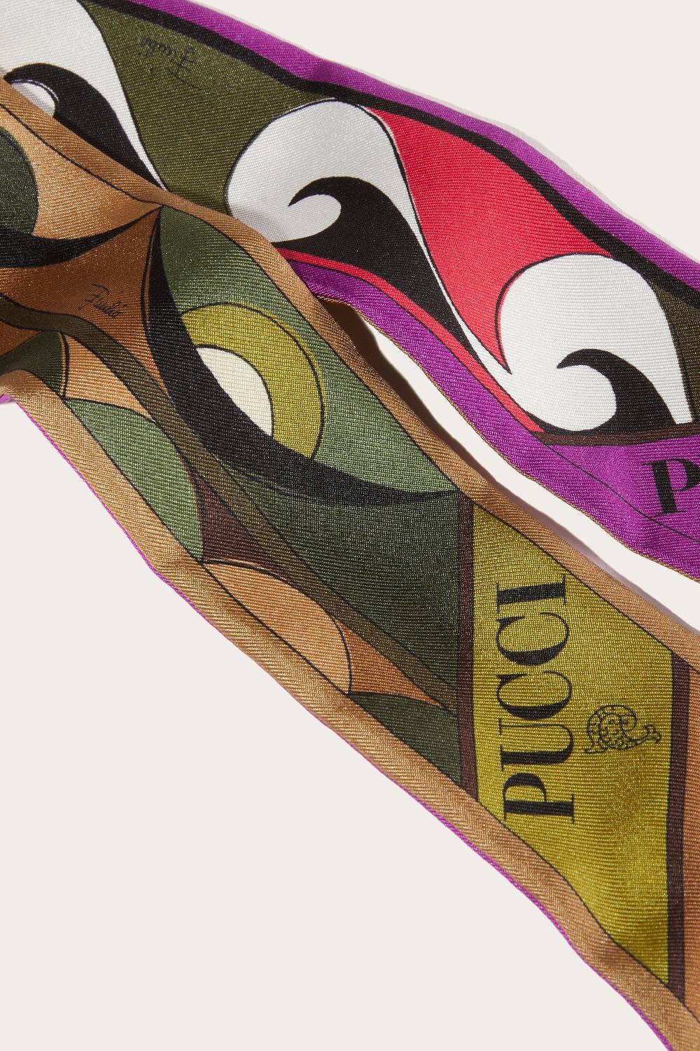 Pucci Foulard In Seta Con Stampa Rombi