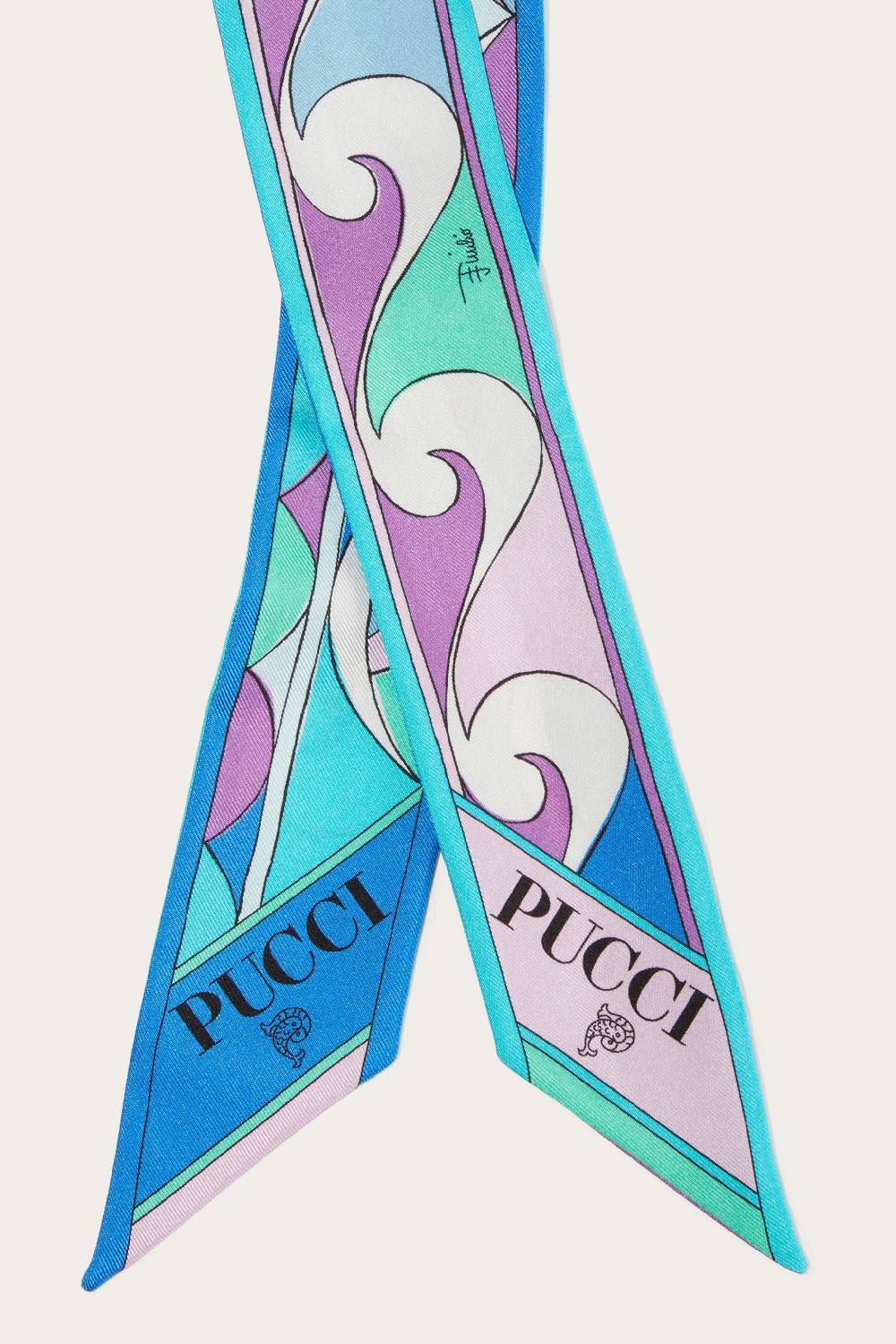 Pucci Foulard In Seta Con Stampa Rombi