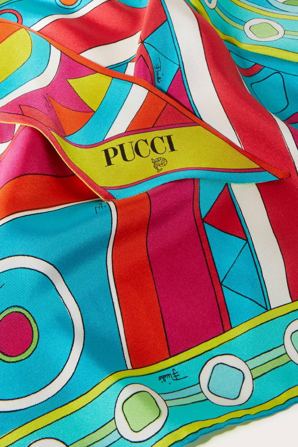 Pucci Foulard In Seta Con Stampa Vivara