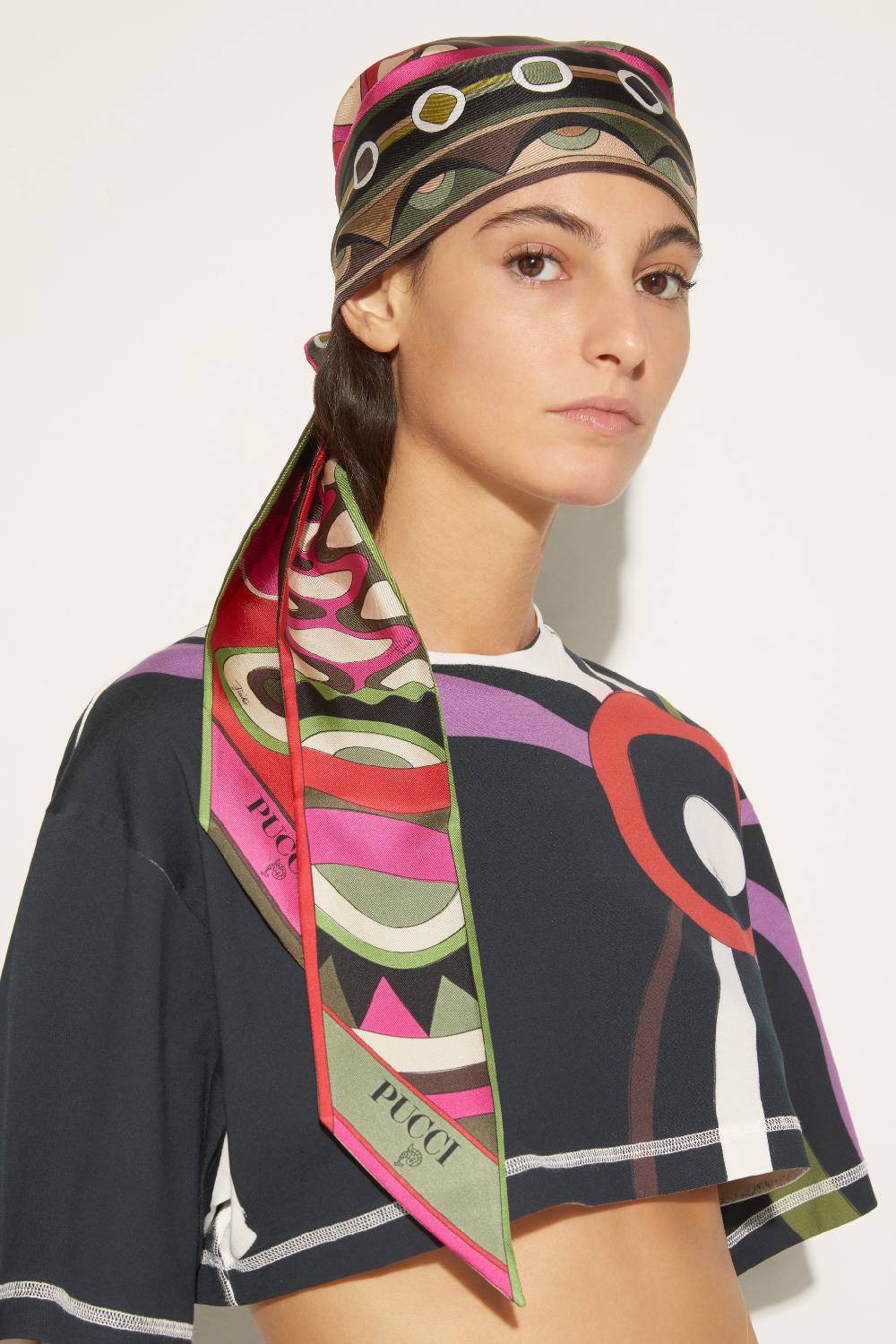 Pucci Foulard In Seta Con Stampa Vivara