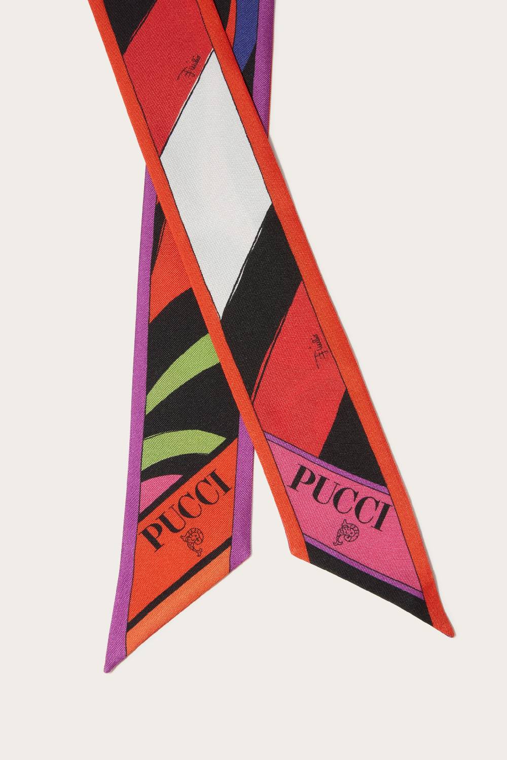 Pucci Foulard In Seta Con Stampe Marmo E Iride