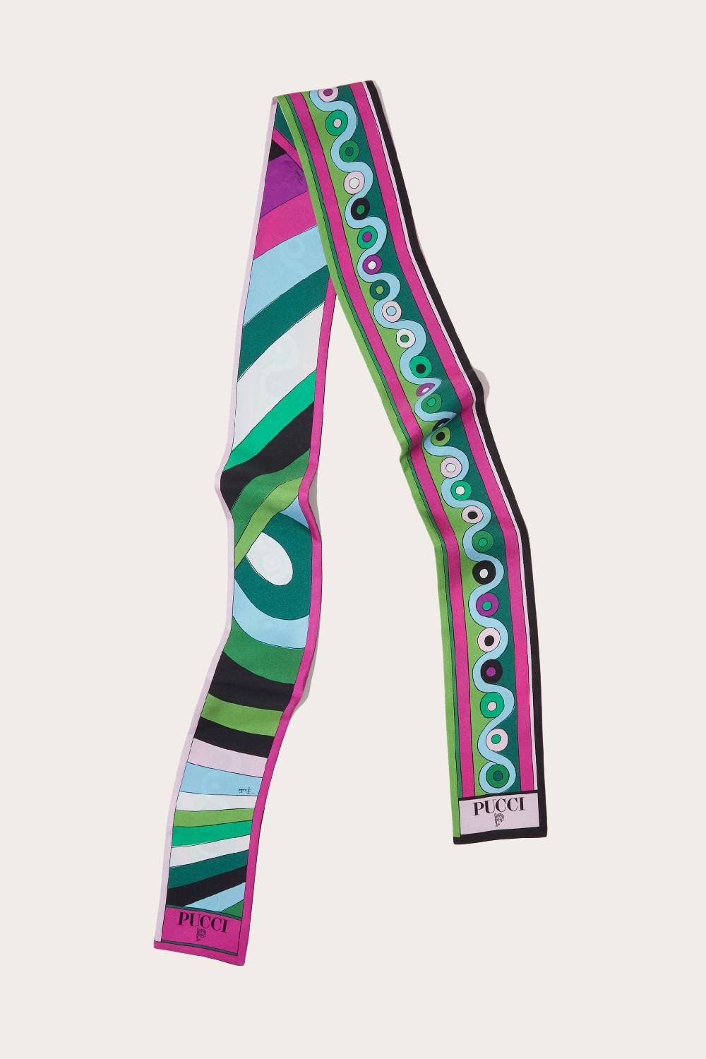 Pucci Foulard in seta con stampe Onde e Iride