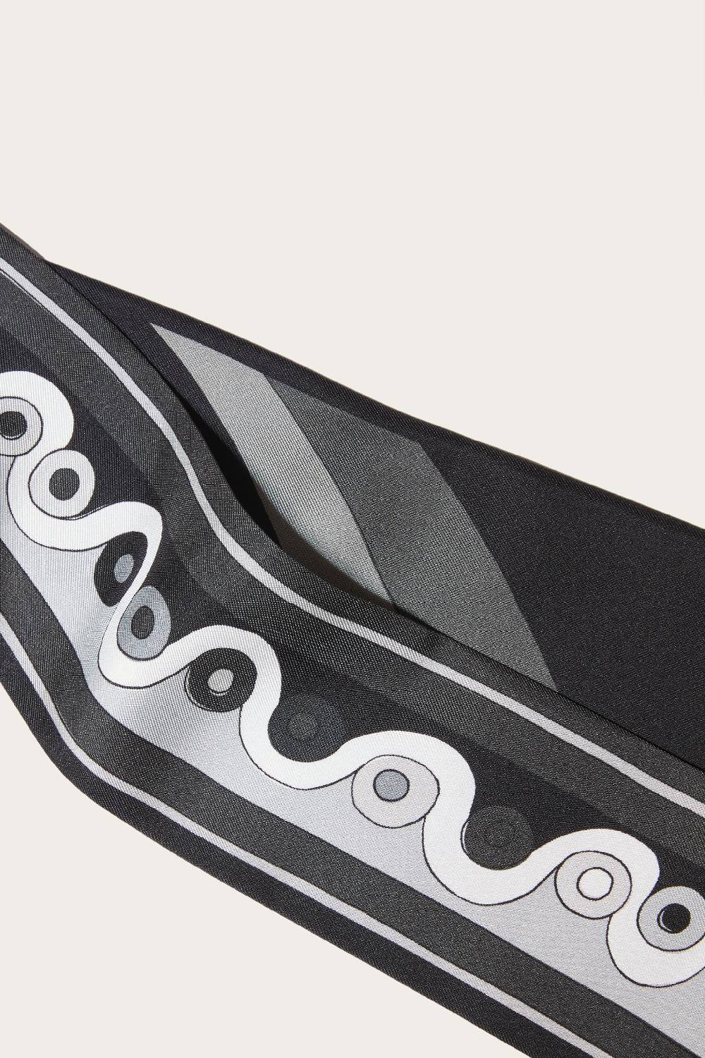 Pucci Foulard In Seta Con Stampe Onde E Iride