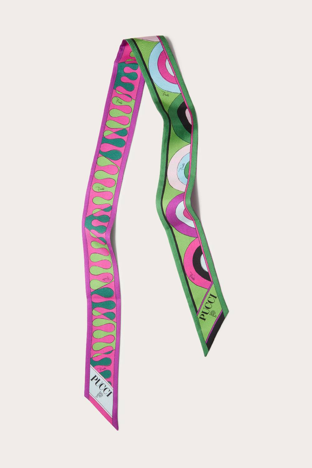 Pucci Foulard in seta con stampe Onde e Leocorno