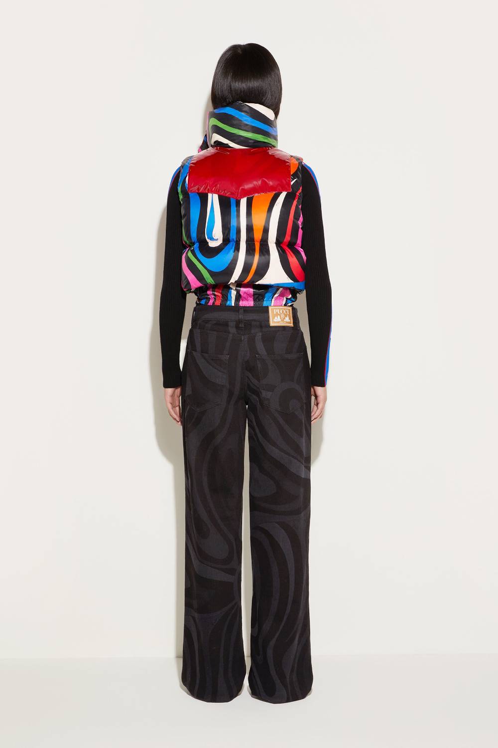 Pucci Gilet Imbottito Con Stampa Marmo