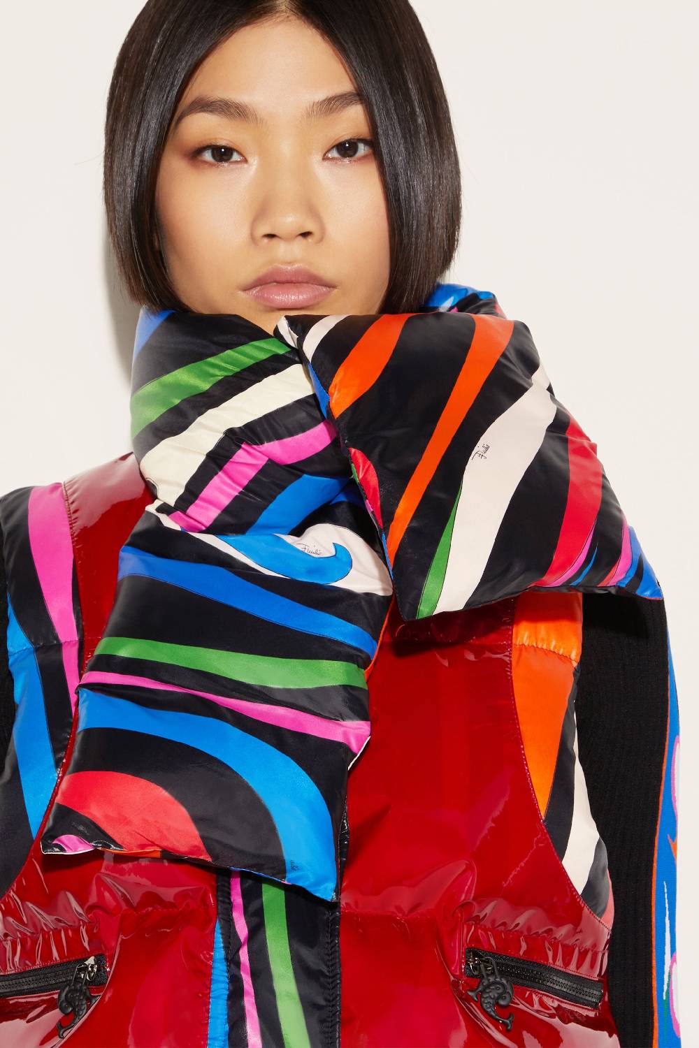 Pucci Gilet Imbottito Con Stampa Marmo