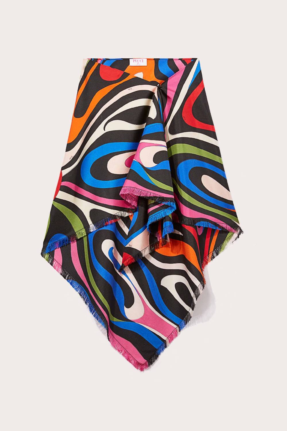 Pucci Gonna in seta con stampa Marmo