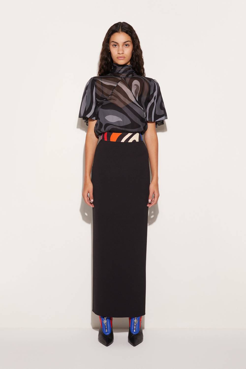 Pucci Gonna Lunga Con Stampa Marmo