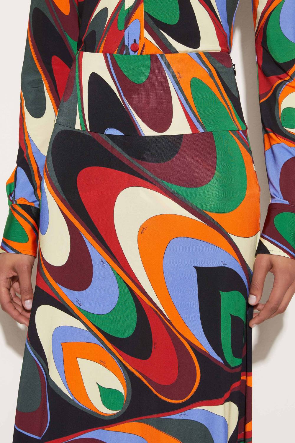 Pucci Gonna Lunga Con Stampa Onde