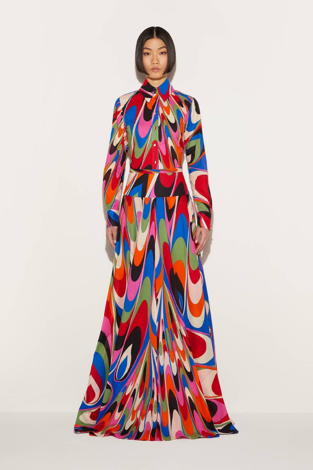 Pucci Gonna Lunga Con Stampa Onde