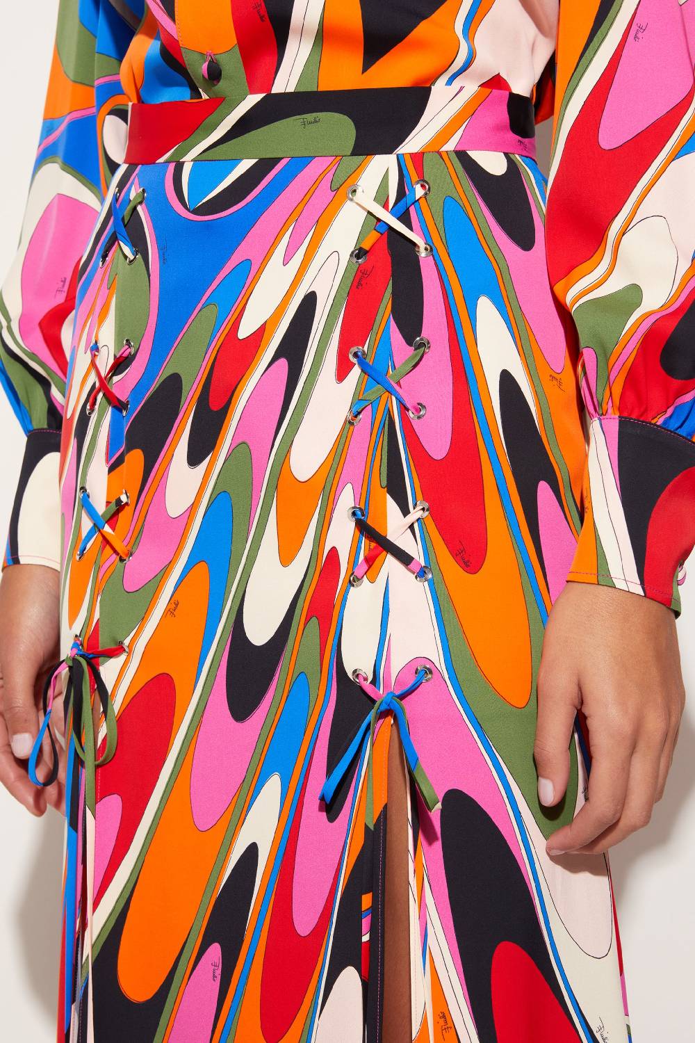 Pucci Gonna Lunga Con Stampa Onde