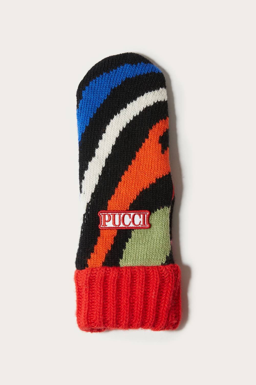 Pucci Guanti In Lana Jacquard Con Motivo Marmo