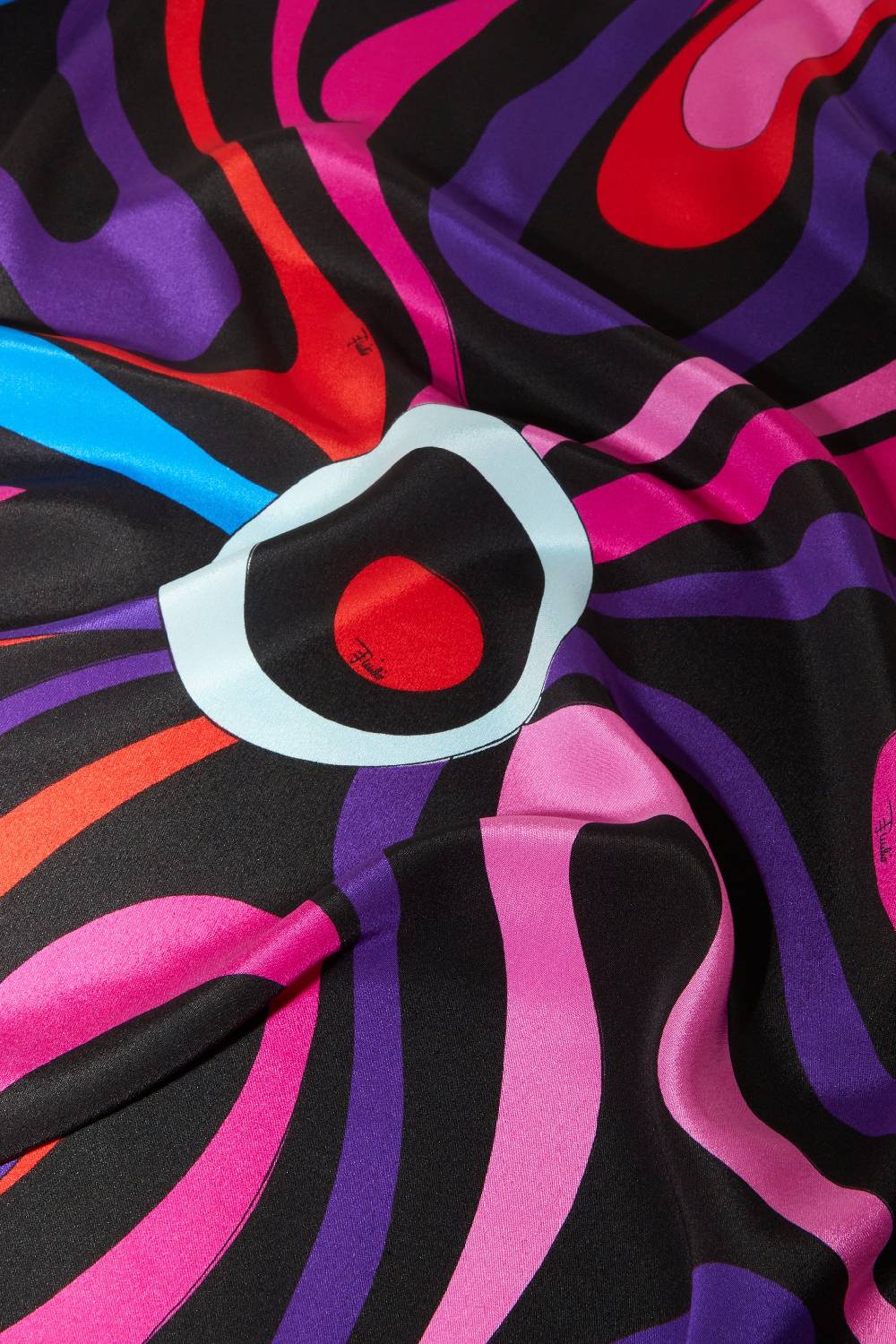 Pucci Hijab In Seta Con Stampa Marmo