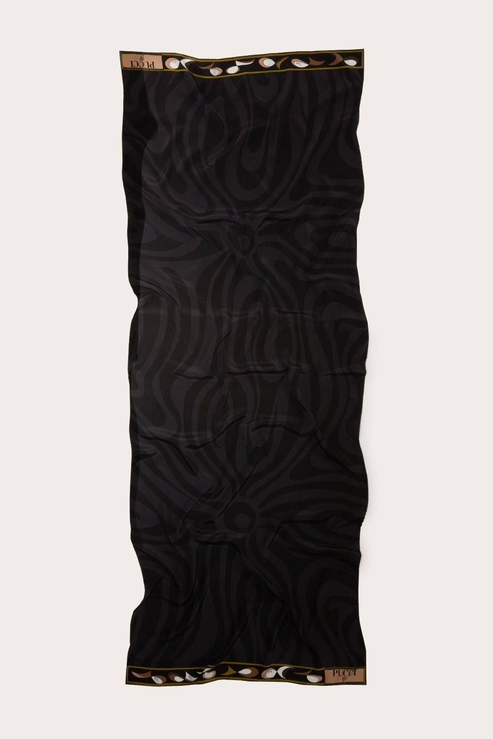 Pucci Hijab in seta con stampe Marmo e Pesci