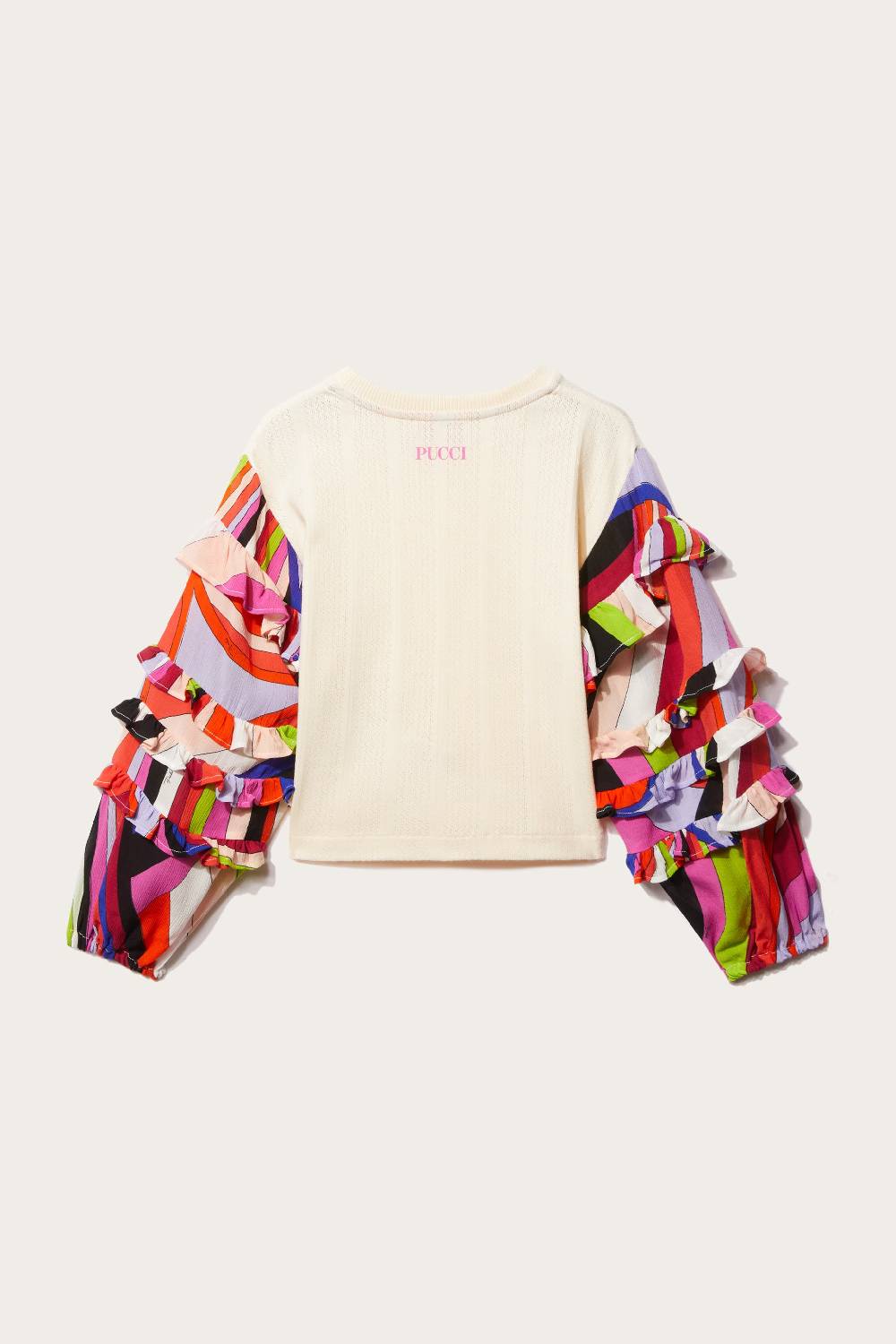 Pucci Iride-Print Crochet Top