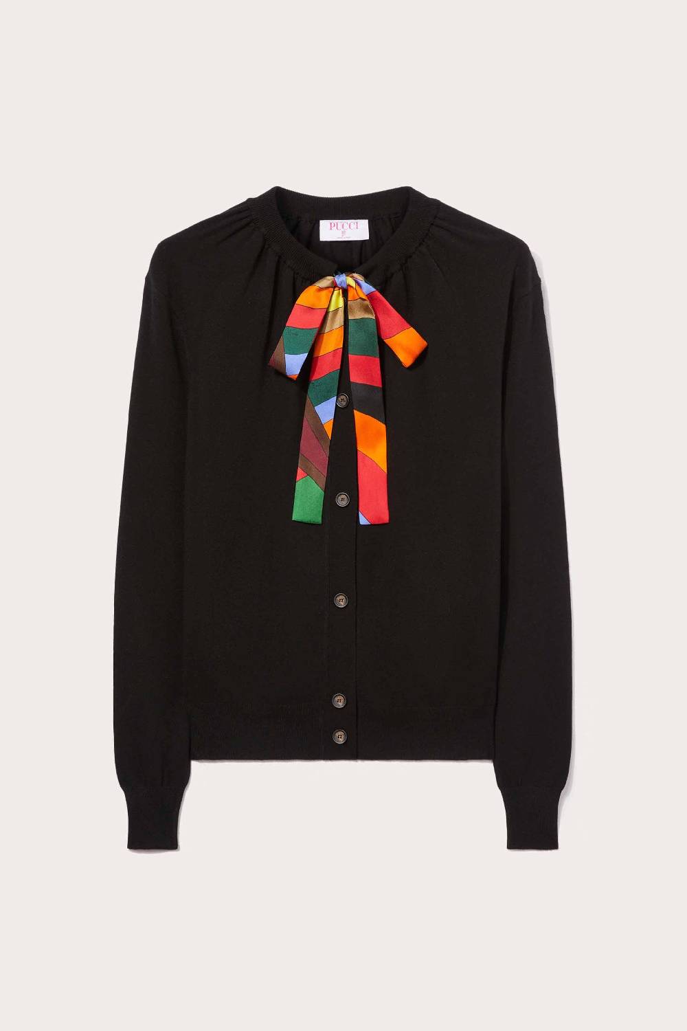 Pucci Iride Print Silk-Twill Cardigan